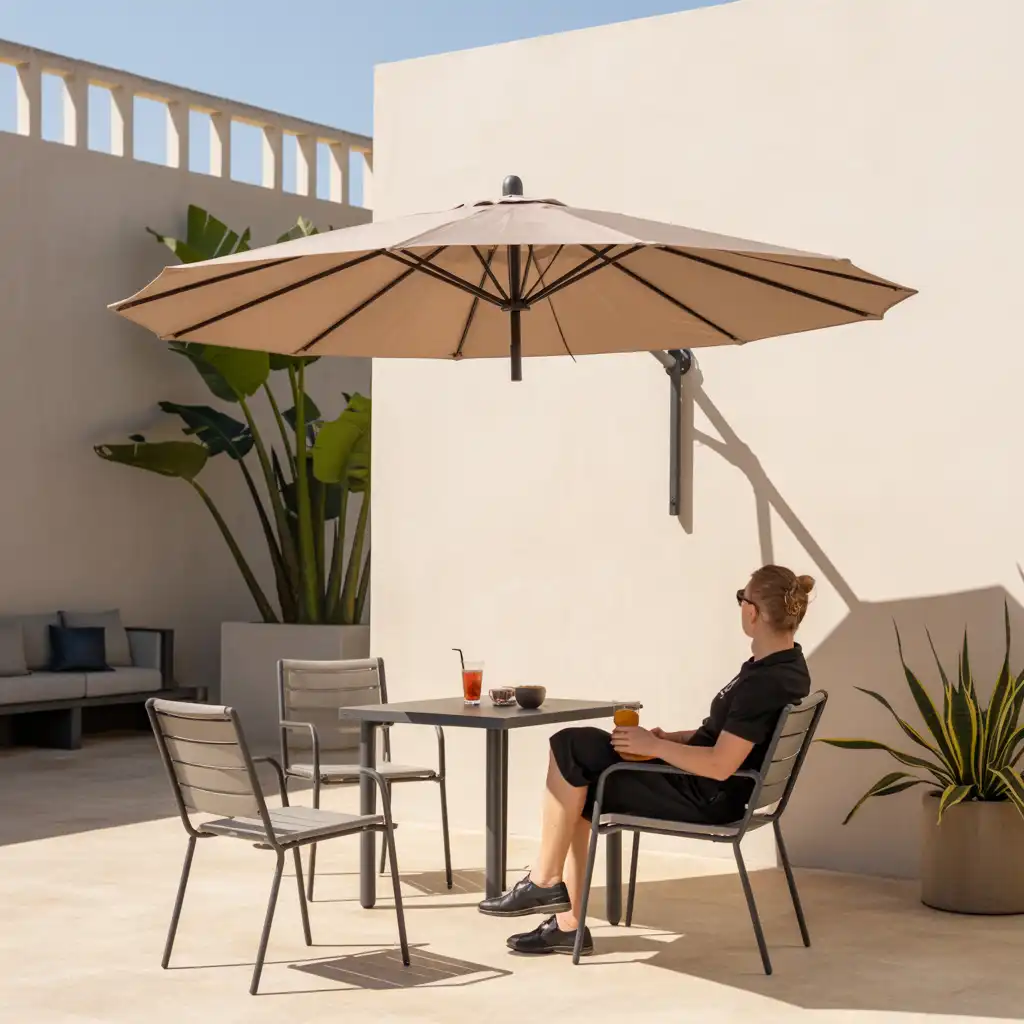 Een wandparasol kopen: waar je op moet letten